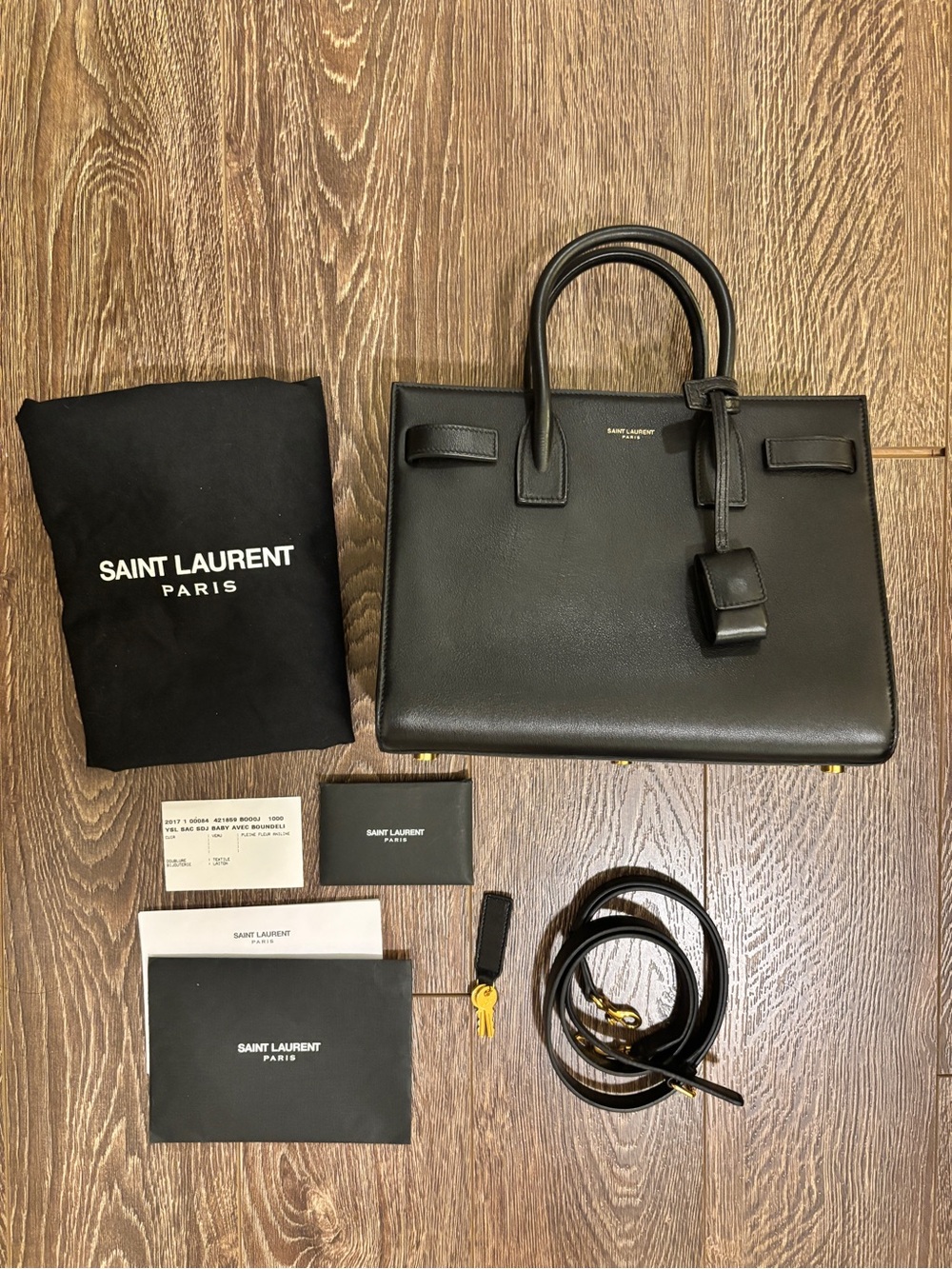 Saint Laurent Baby Sac De Jour (Black Smooth Leather) - Picture 2 of 16